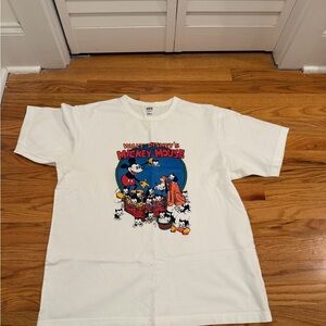 Disney Mickey Mouse White Mens T-Shirt